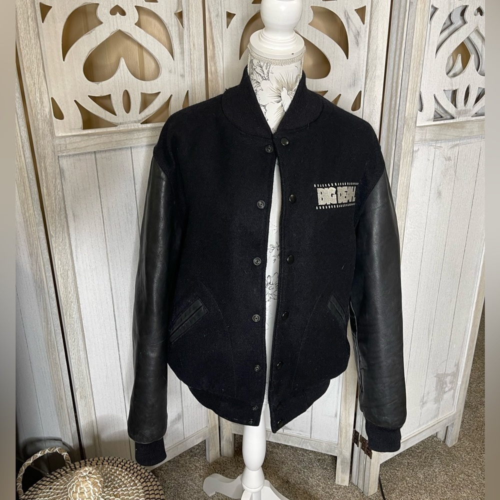 Vintage Deken Jacket Made in USA Big DEAHL DEAL Varsity Bomber Size Medium